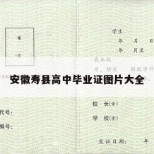 安徽寿县高中毕业证图片大全