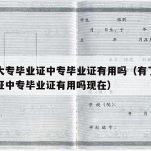 有了大专毕业证中专毕业证有用吗（有了大专毕业证中专毕业证有用吗现在）