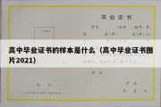 高中毕业证书的样本是什么（高中毕业证书图片2021）