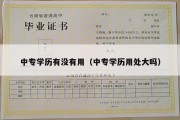 中专学历有没有用（中专学历用处大吗）