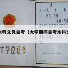 大学本科文凭自考（大学期间自考本科文凭含金量）