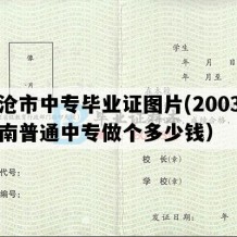 临沧市中专毕业证图片(2003年云南普通中专做个多少钱）