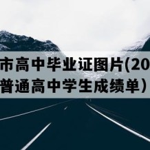 漳州市高中毕业证图片(2020年福建普通高中学生成绩单）