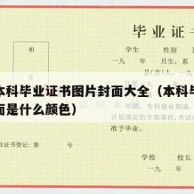 大学本科毕业证书图片封面大全（本科毕业证书封面是什么颜色）