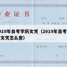 2019年自考学历文凭（2019年自考学历文凭怎么查）