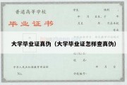 大学毕业证真伪（大学毕业证怎样查真伪）