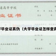 大学毕业证真伪（大学毕业证怎样查真伪）