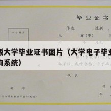 电子版大学毕业证书图片（大学电子毕业证怎么查询系统）