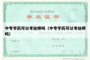 中专学历可以考幼师吗（中专学历可以考幼师吗）