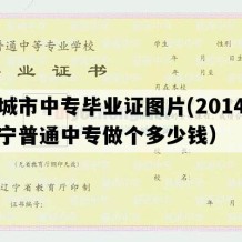 兴城市中专毕业证图片(2014年辽宁普通中专做个多少钱）