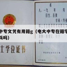 电大中专文凭有用籍g（电大中专在籍学生可以当兵吗）