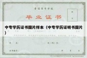 中专学历证书图片样本（中专学历证明书图片）