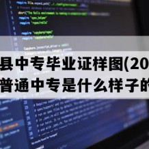 富宁县中专毕业证样图(2015年云南普通中专是什么样子的）