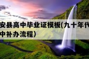 靖安县高中毕业证模板(九十年代老高中补办流程）