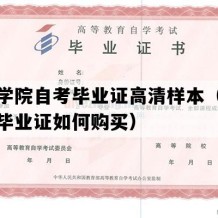 湘南学院自考毕业证高清样本（湖南自考毕业证如何购买）