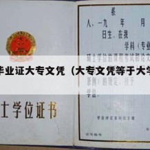 文凭毕业证大专文凭（大专文凭等于大学文凭吗）