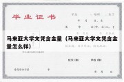 马来亚大学文凭含金量（马来亚大学文凭含金量怎么样）