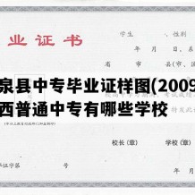 石泉县中专毕业证样图(2009年陕西普通中专有哪些学校