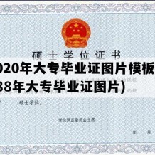 2020年大专毕业证图片模板(1988年大专毕业证图片)