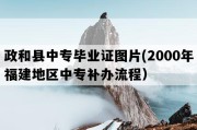 政和县中专毕业证图片(2000年福建地区中专补办流程）