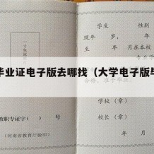 大学毕业证电子版去哪找（大学电子版毕业证在哪）