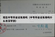 现在中专毕业证有用吗（中专毕业证有用吗什么也没学到）