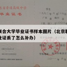 北京联合大学毕业证书样本图片（北京联合大学毕业证丢了怎么补办）