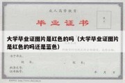 大学毕业证图片是红色的吗（大学毕业证图片是红色的吗还是蓝色）