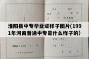 淮阳县中专毕业证样子图片(1991年河南普通中专是什么样子的）