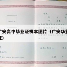 四川广安高中毕业证样本图片（广安华蓥中学毕业证）