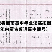 阿拉善盟市高中毕业证实拍图片(1995年内蒙古普通高中编号）