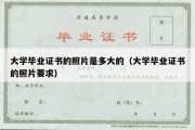 大学毕业证书的照片是多大的（大学毕业证书的照片要求）