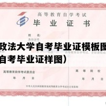 西北政法大学自考毕业证模板图片（陕西自考毕业证样图）