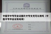 中医学中专毕业证图片中专文凭可以用吗（中医中专毕业证有啥用）