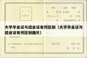 大学毕业证与结业证有何区别（大学毕业证与结业证有何区别图片）