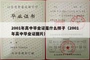 2001年高中毕业证是什么样子（2001年高中毕业证图片）