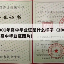 2001年高中毕业证是什么样子（2001年高中毕业证图片）