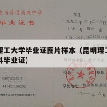 昆明理工大学毕业证图片样本（昆明理工大高职本科毕业证）