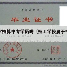 技工学校算中专学历吗（技工学校属于中专学历吗）