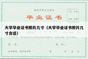 大学毕业证书照片几寸（大学毕业证书照片几寸合适）