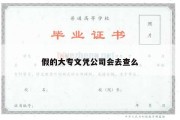 假的大专文凭公司会去查么