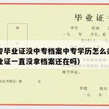 有中专毕业证没中专档案中专学历怎么办（中专毕业证一直没拿档案还在吗）