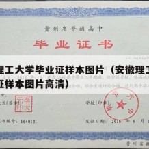 安徽理工大学毕业证样本图片（安徽理工大学毕业证样本图片高清）