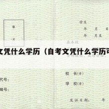 自考文凭什么学历（自考文凭什么学历可以考）