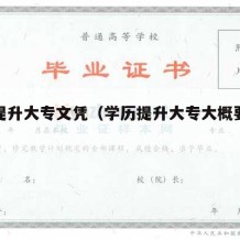 学历提升大专文凭（学历提升大专大概要多少时间）