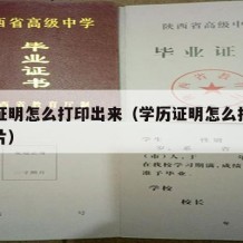 学历证明怎么打印出来（学历证明怎么打印出来图片）