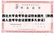 西北大学自考毕业证样本图片（陕西成人自考毕业证需要多久拿证）