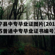 睢宁县中专毕业证图片(2019年江苏普通中专毕业证书编号）