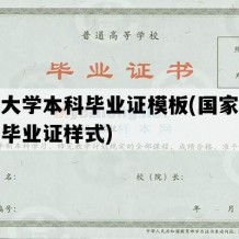 开放大学本科毕业证模板(国家开放大学毕业证样式)