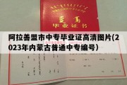 阿拉善盟市中专毕业证高清图片(2023年内蒙古普通中专编号）